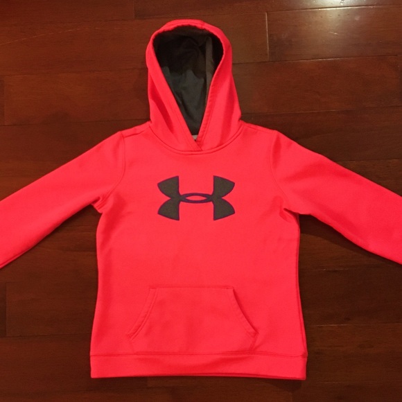 bright pink under armour hoodie